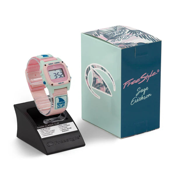 Freestyle Sage Erickson Signature Shark Classic Clip Watch - Blue Sage Pink