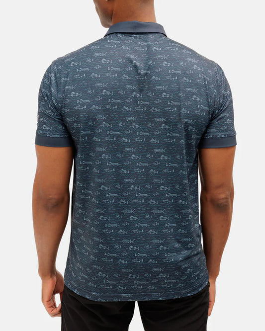 Waggle Fish Finder Men's Polo