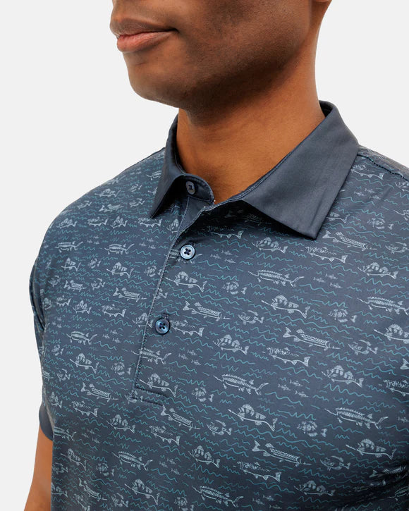 Waggle Fish Finder Men's Polo