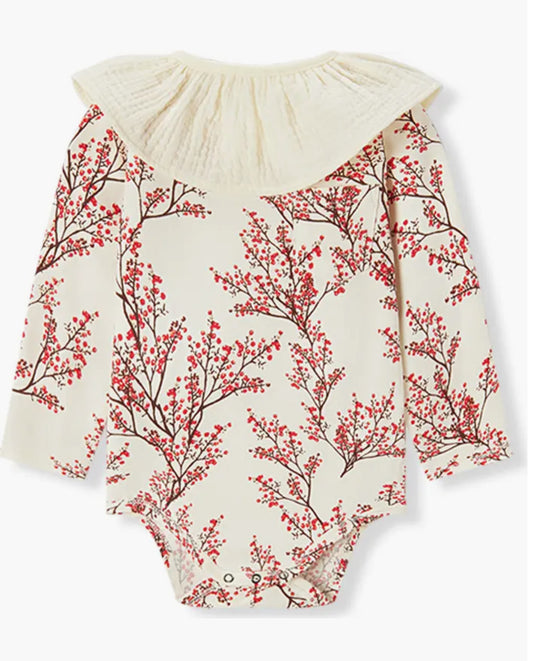 Milkbarn Cotton Removable Collar Long Sleeve One Piece