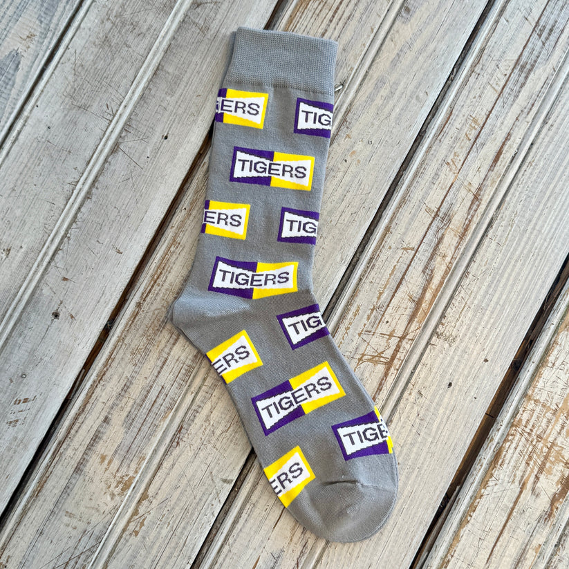 Nola Mercantile Tigers Two Tone Socks