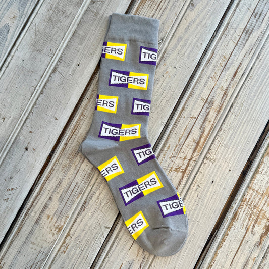 Nola Mercantile Tigers Two Tone Socks