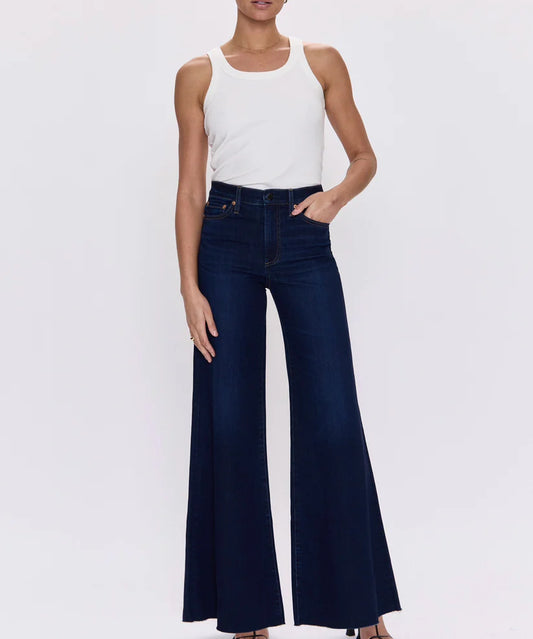 Pistola Izzy High Rise Wide Leg Jean In Tristesse