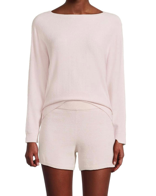 Barefoot Dreams CozyChic Ultra Lite Boatneck Pullover And Short Set