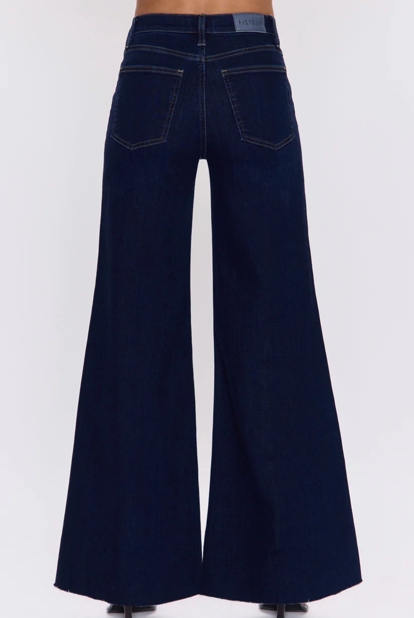 Pistola Izzy High Rise Wide Leg Jean In Tristesse