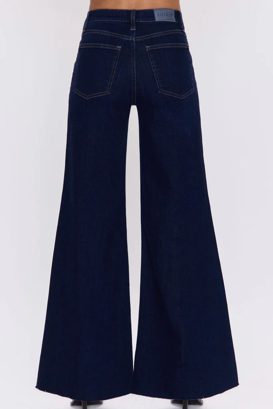 Pistola Izzy High Rise Wide Leg Jean In Tristesse