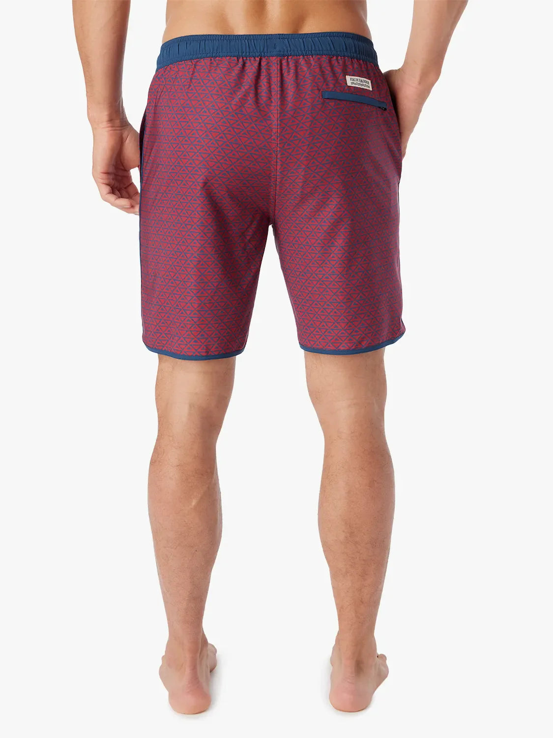 Fair Harbor Men's Anchor Short- Nautical Red Wavy Geo