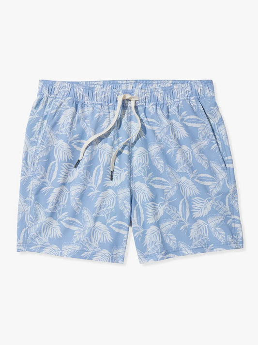 Fair Harbor Men's Bungalow Trunk- Sky Blue Leaves