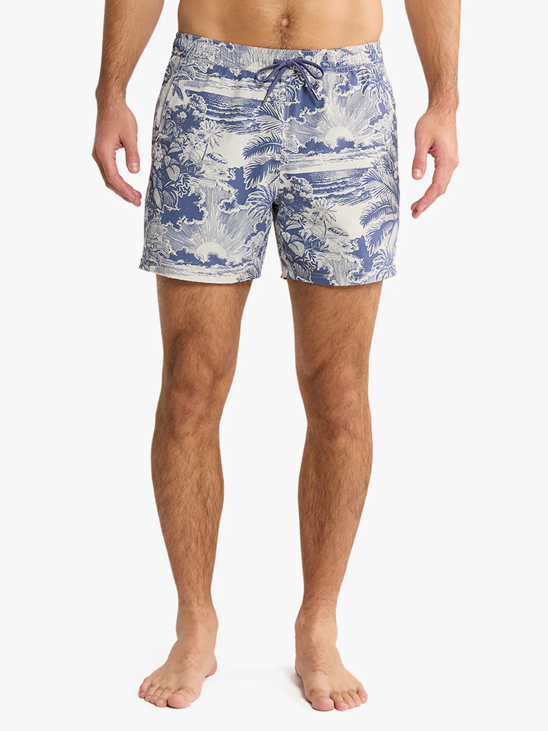 Fair Harbor Men's Bungalow Trunk- Silver Palms