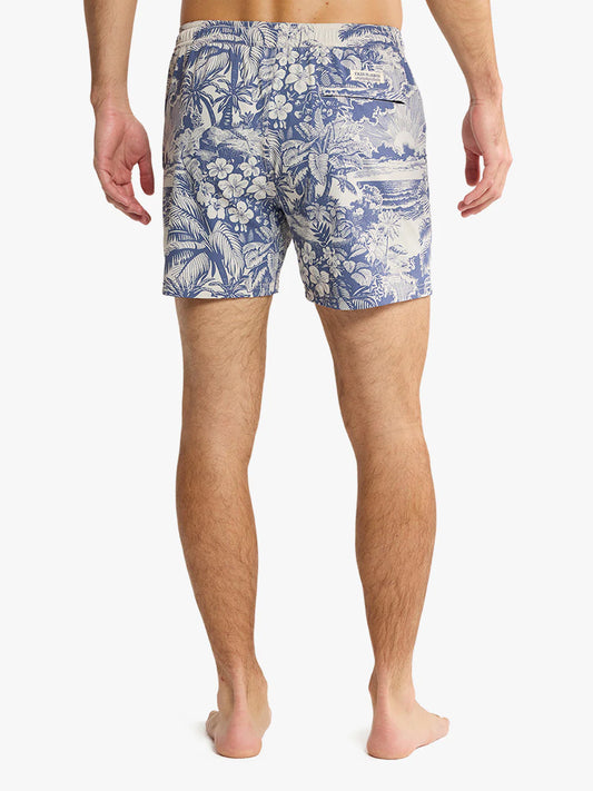 Fair Harbor Men's Bungalow Trunk- Silver Palms