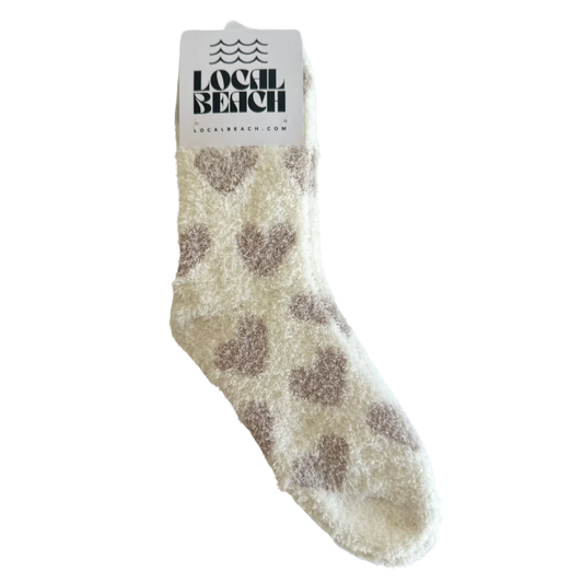 Local Beach Love Collection Heart Cozy Socks