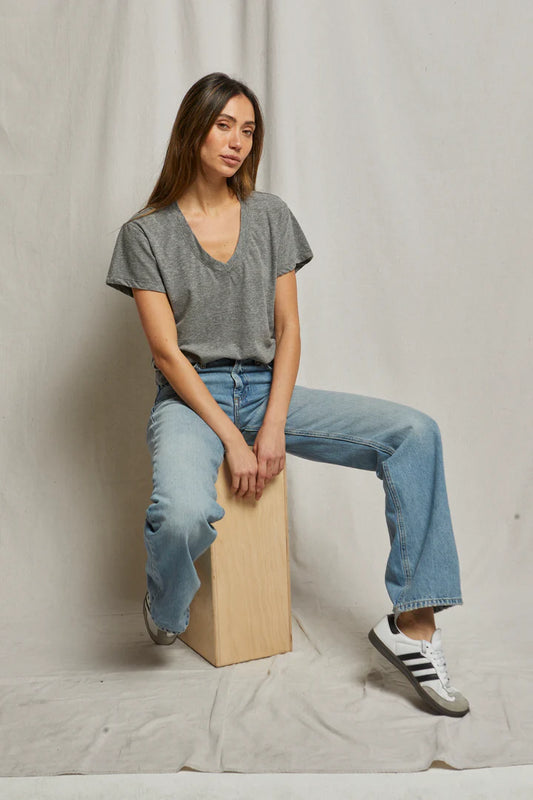 Perfectwhitetee Short Sleeve Boxy V-Neck