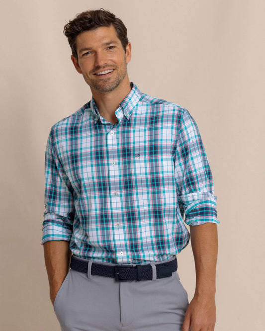 Southern Tide Men's Long Sleeve Willow Brook Plaid Sportshirt