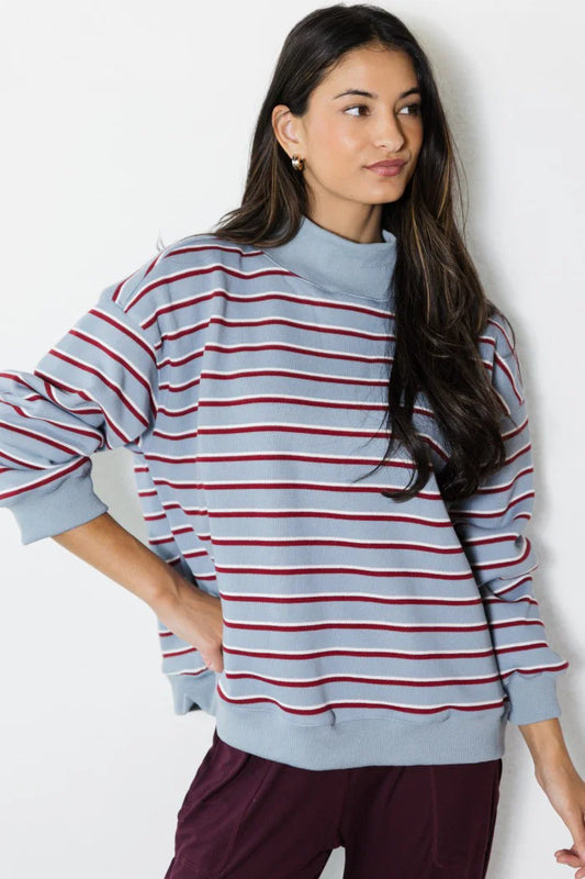 Mod Ref The Maren Striped Mockneck