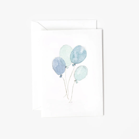 Emily Lex Studio Mini Blue Balloons Card
