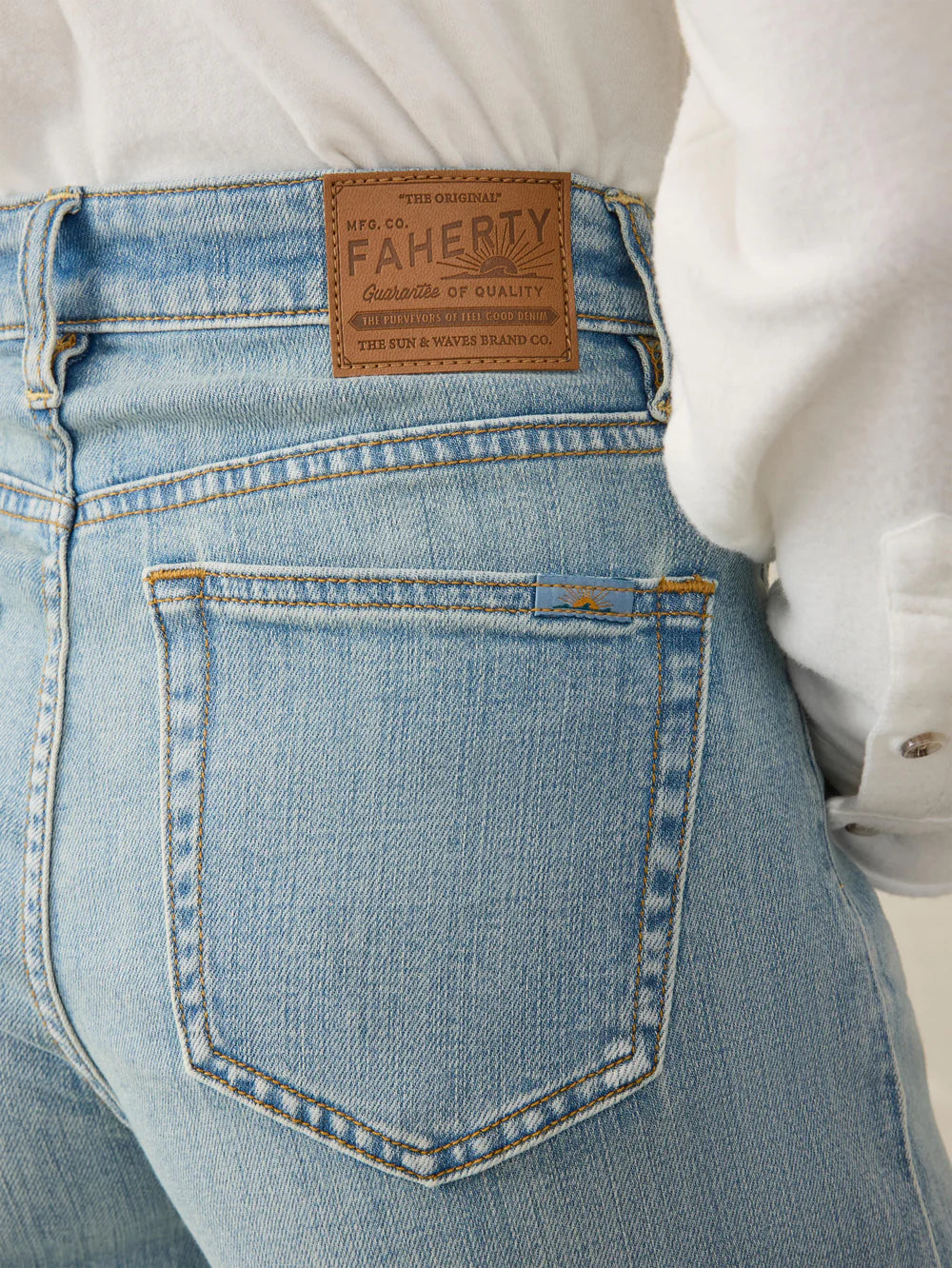 Faherty Saturday Denim Wide Leg