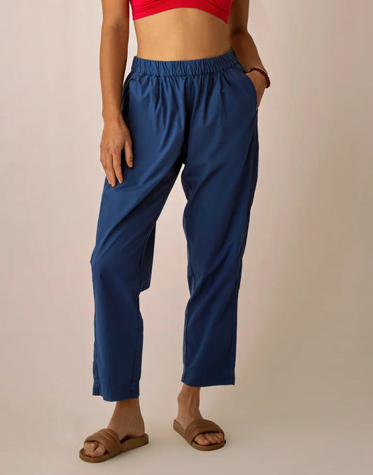 Carve Designs Ada Poplin Pant Mid Rise Relaxed Pull On Pant