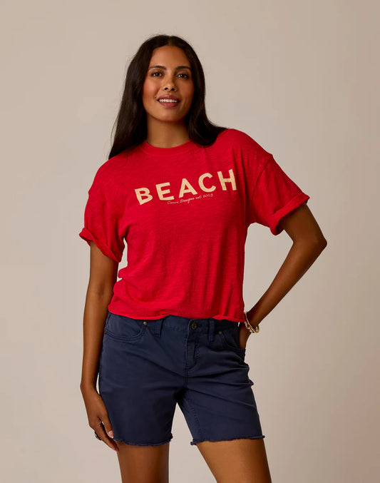 Carve Designs Scarlet Red Beach Graphic Tee