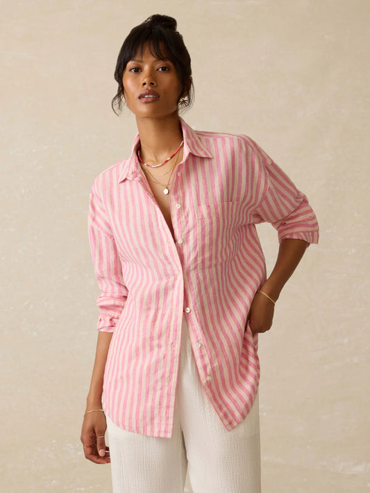 Faherty Women's Laguna Linen Relaxed Shirt