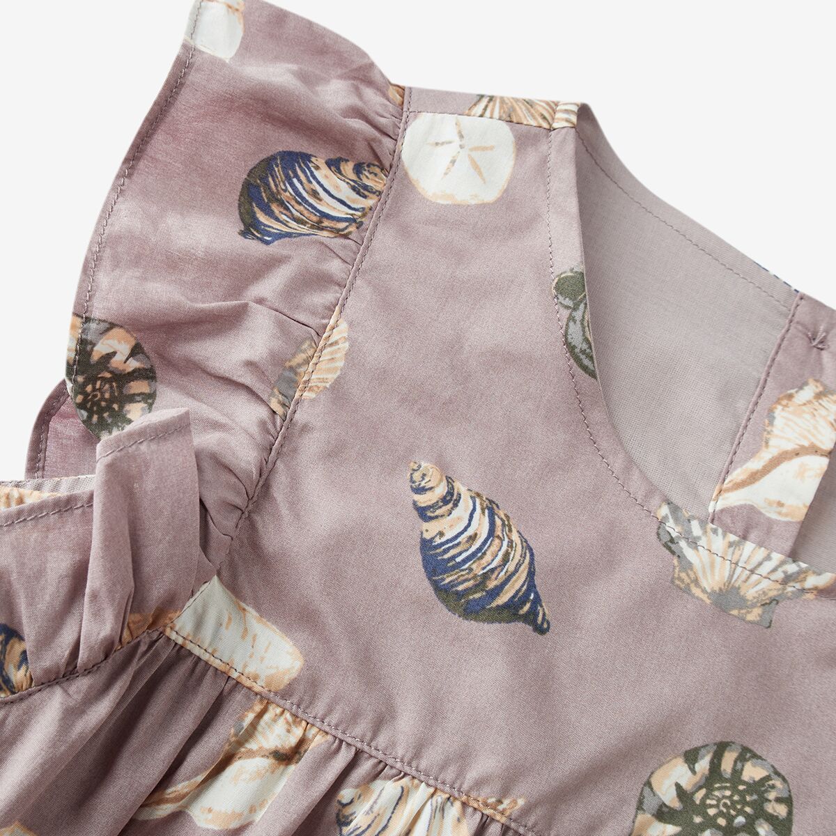 Milkbarn Purple Seashells Butterfly Ruffle Dress