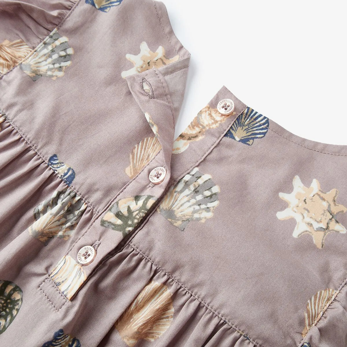 Milkbarn Purple Seashells Butterfly Ruffle Dress