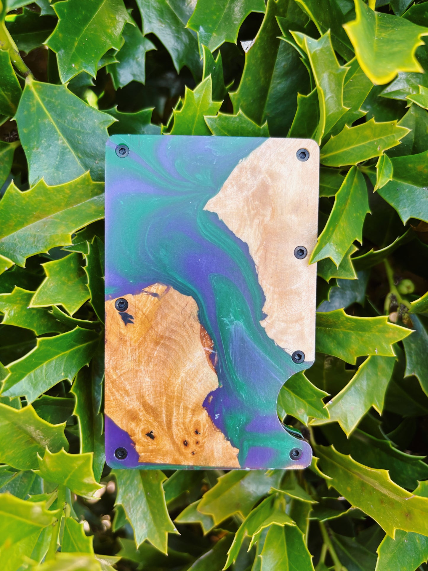 Wooden Element Wood And Resin Wallet