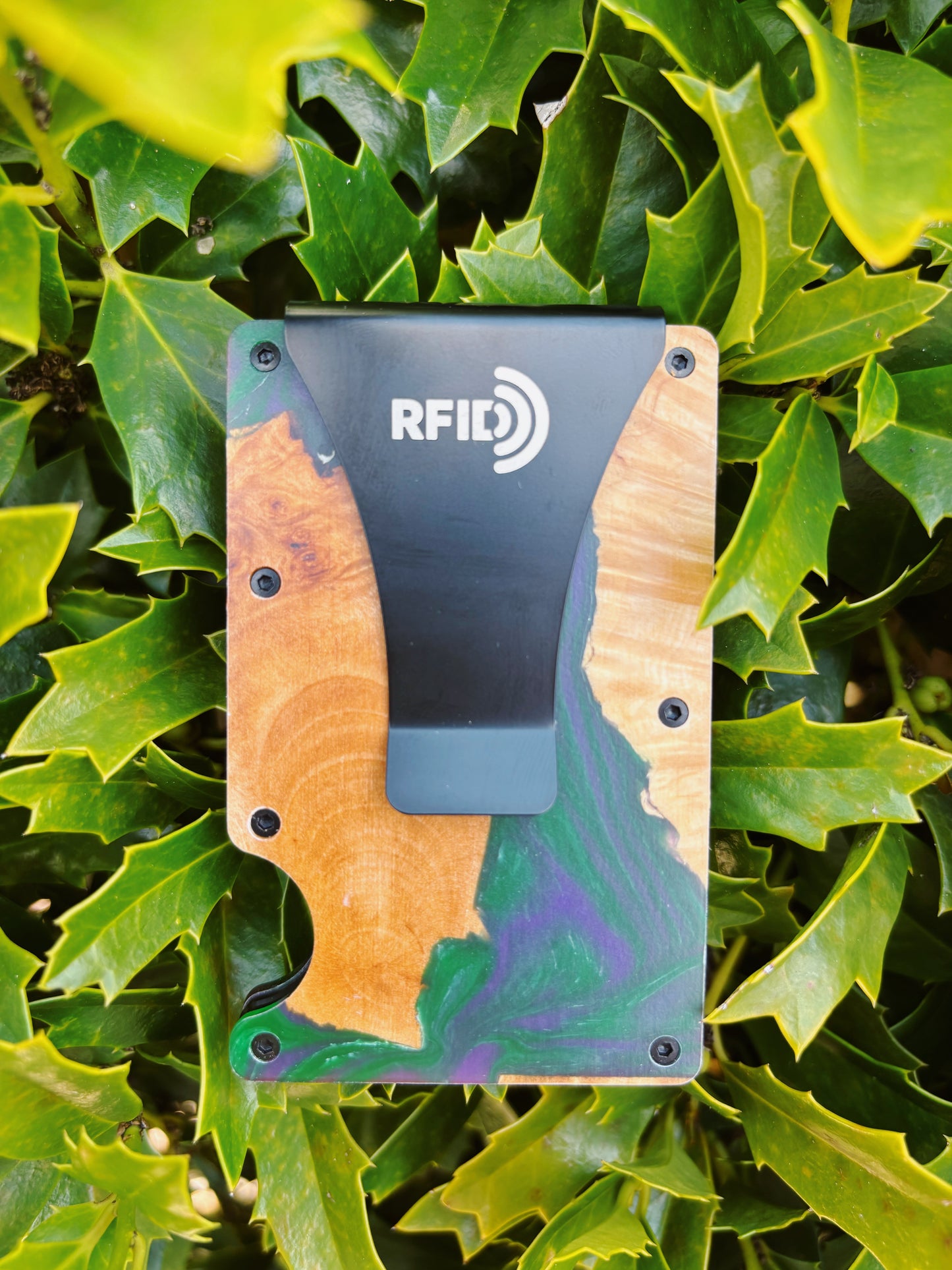Wooden Element Wood And Resin Wallet