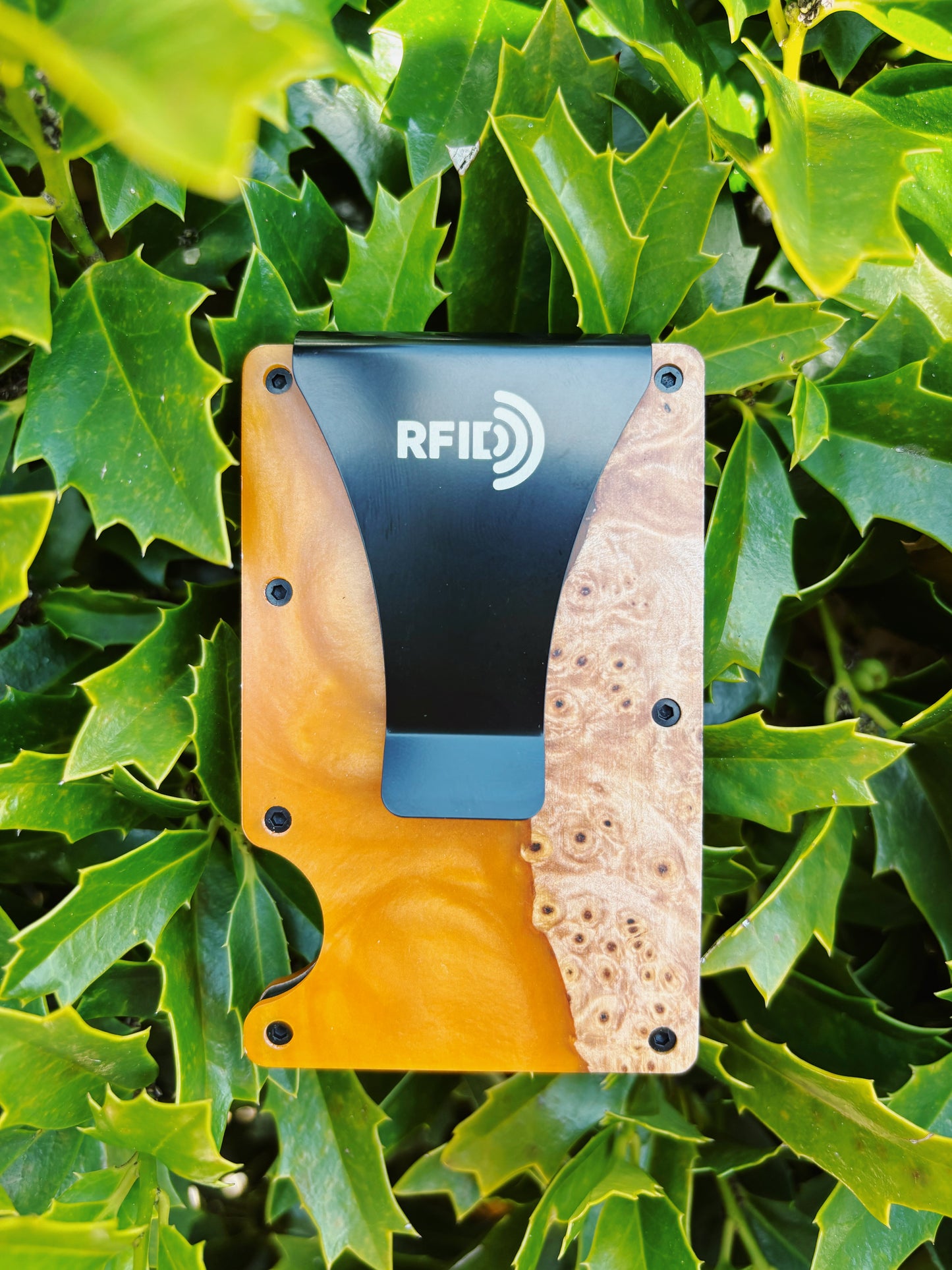 Wooden Element Wood And Resin Wallet