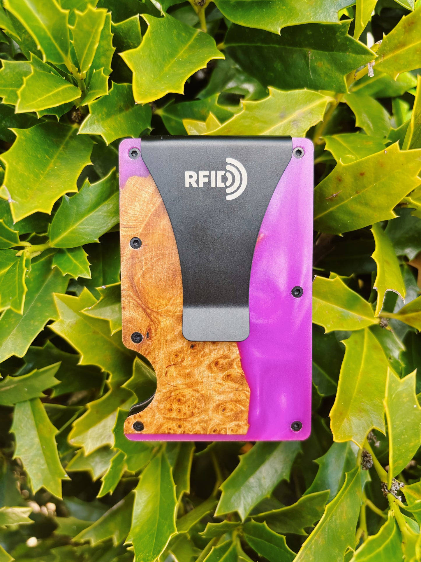 Wooden Element Wood And Resin Wallet