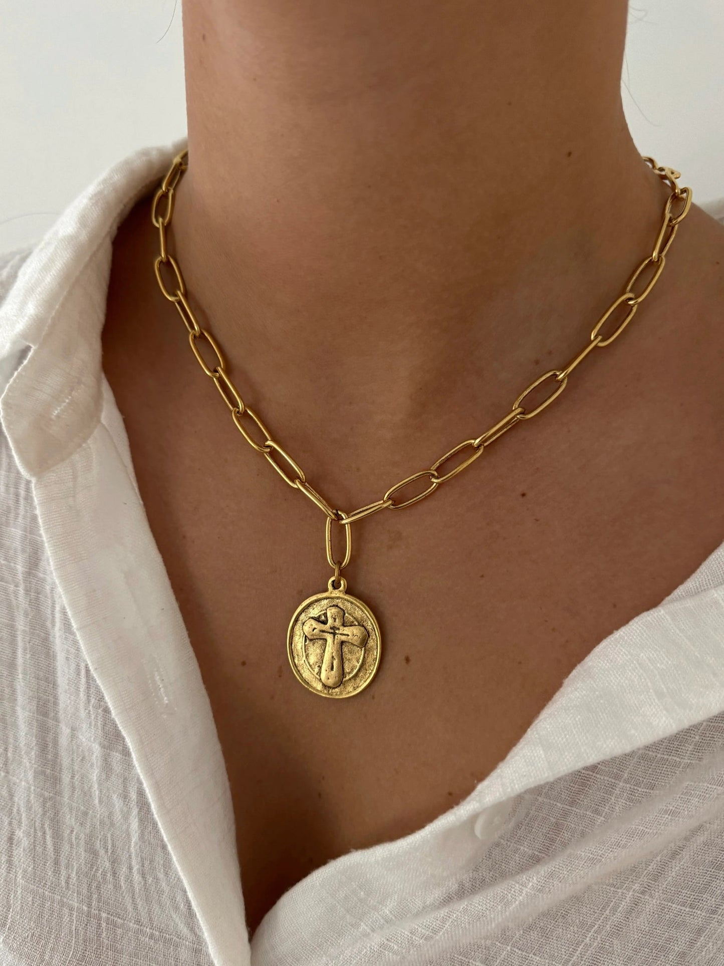 Cola Stacks Guardian Angel Necklace