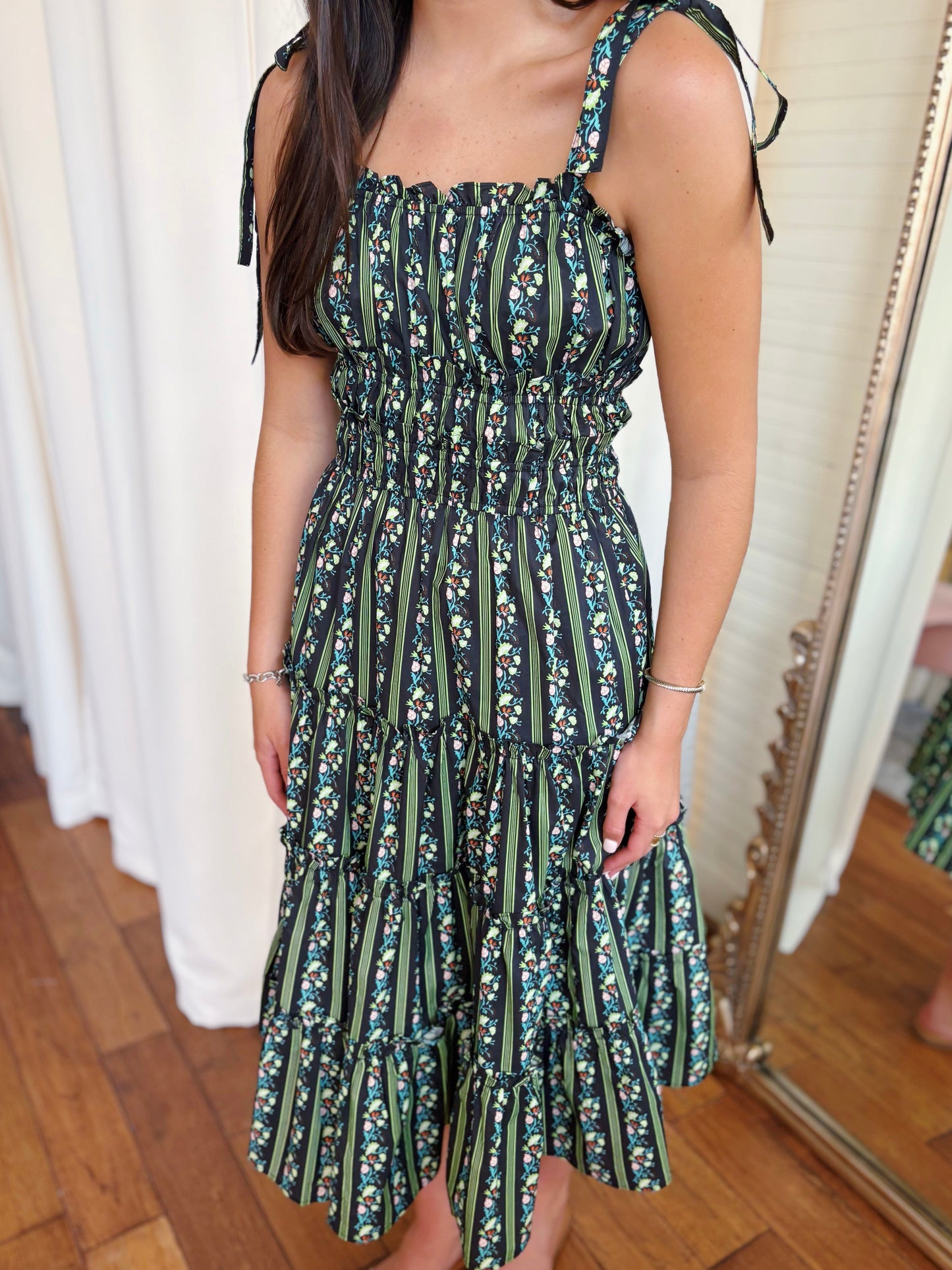 Pinch Women's Lyla Midi Dress | Black Floral