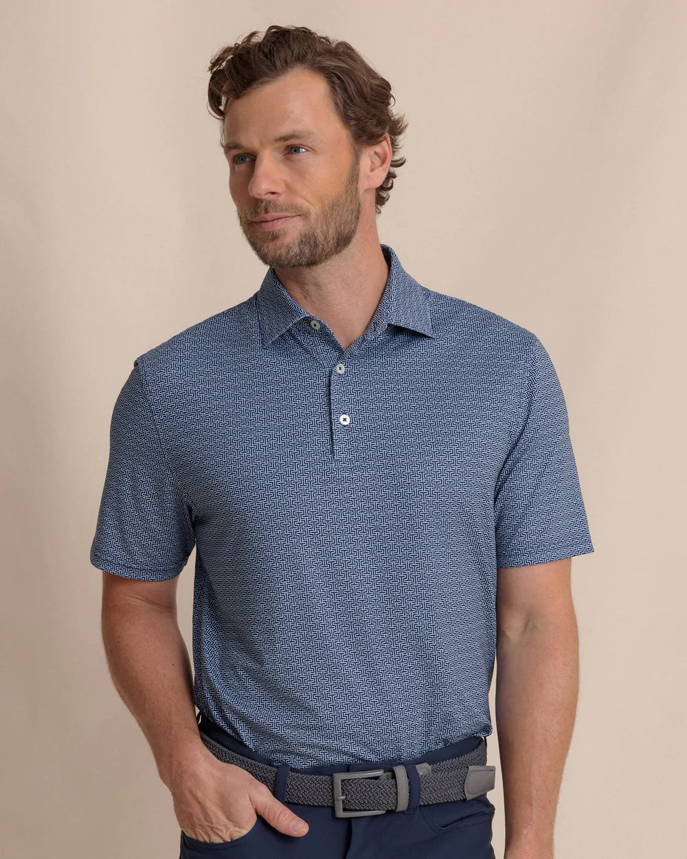 Southern Tide Men's Short Sleeve Driver Geo Polo