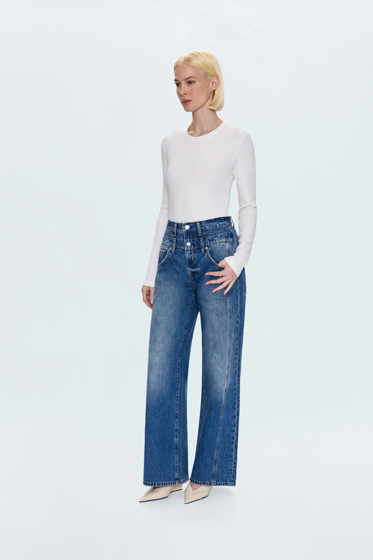 Pistola Caleb High Rise Relaxed Stacked Waist - Echo