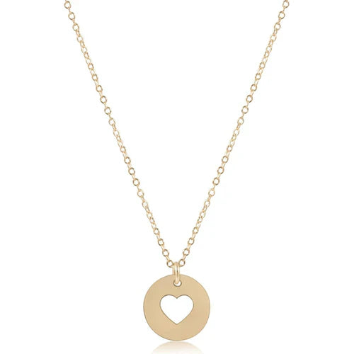Egirl 14” Necklace Gold-Love Small Gold Disc
