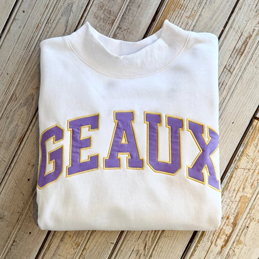 Nola Mercantile GEAUX Varsity Mockneck Sweatshirt