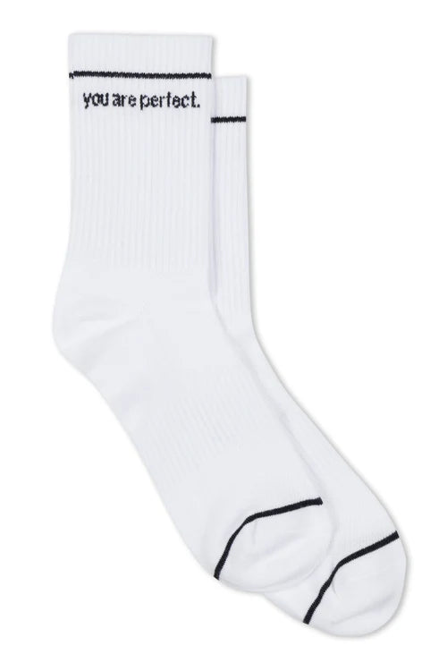 Perfectwhitetee You Are Perfect Socks