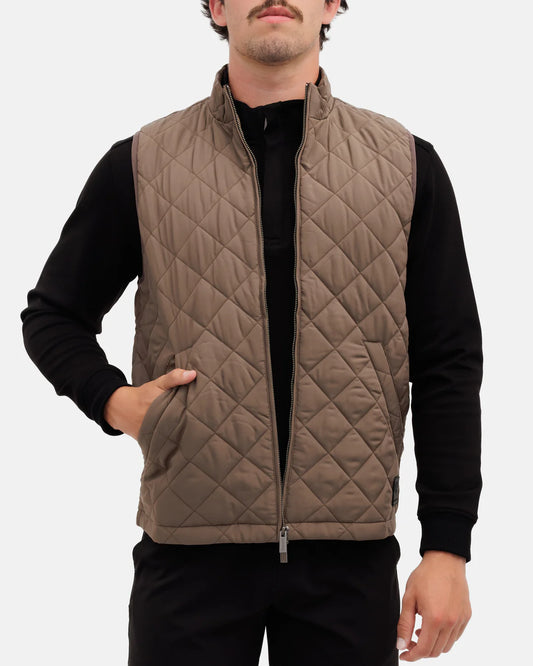 Waggle Crosscut Men's Quilted Vest - Iron Range