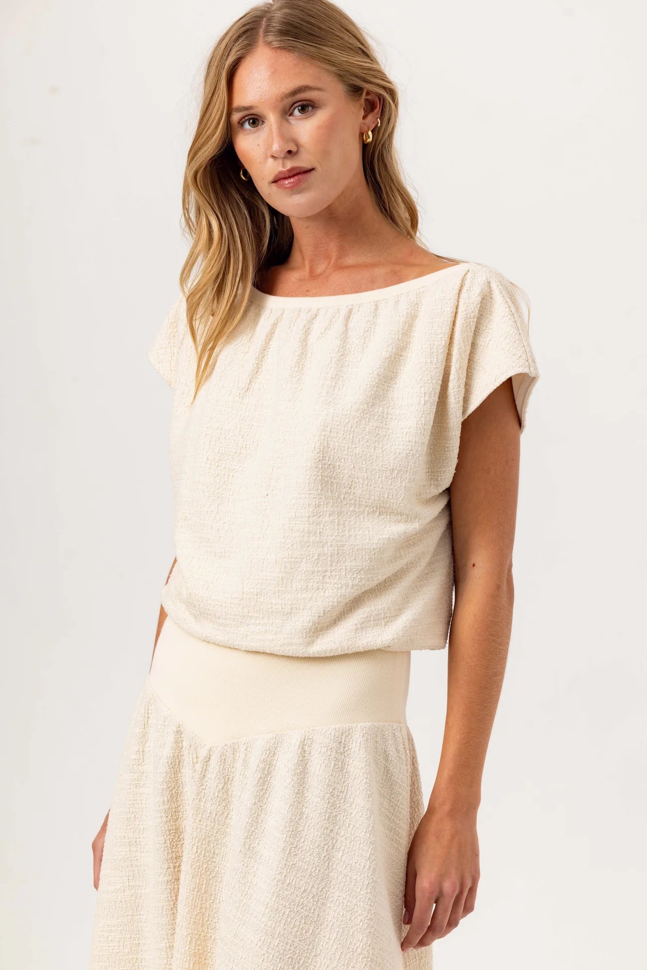 We Are Sundays Nessa Boucle Bubble Top