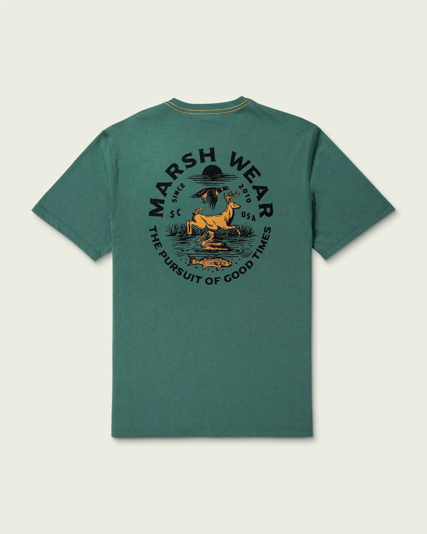 Marsh Wear Natural Resources Graphic Tee- Mallard Green