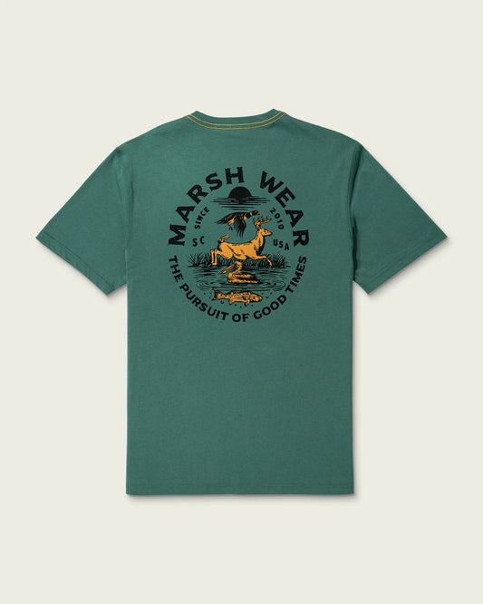 Marsh Wear Natural Resources Graphic Tee- Mallard Green