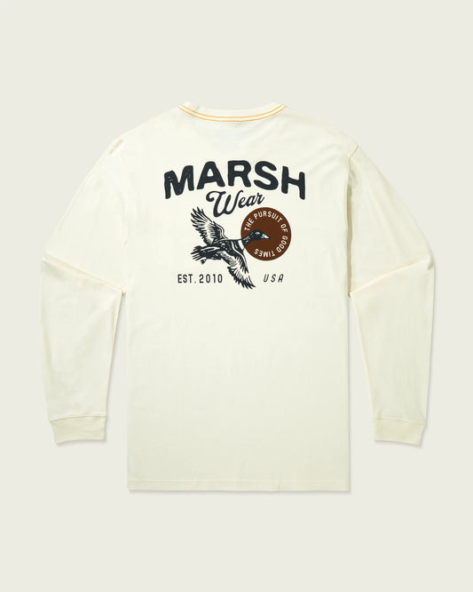 Marsh Wear High Flyer Long Sleeve Graphic Tee- Vintage White