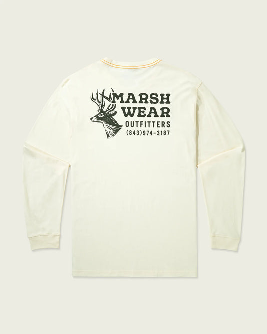 Marsh Wear Outfitter Long Sleeve Graphic Tee- Vintage White