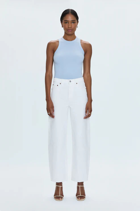 Pistola Wes High Rise Barrel Jean - Vivid White