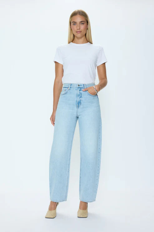 Pistola Wes High Rise Barrel Jean - Waves