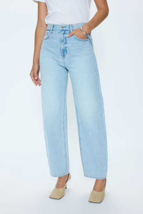 Pistola Wes High Rise Barrel Jean - Waves