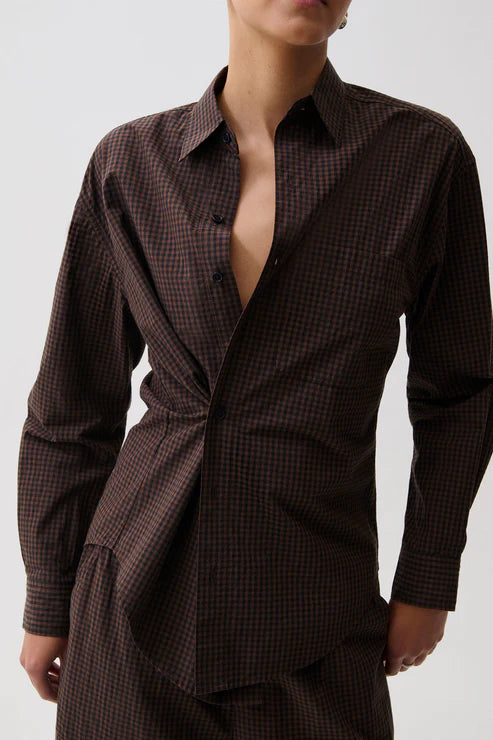 Pistola Mila Button Down Wrap Top - Hot Toddy