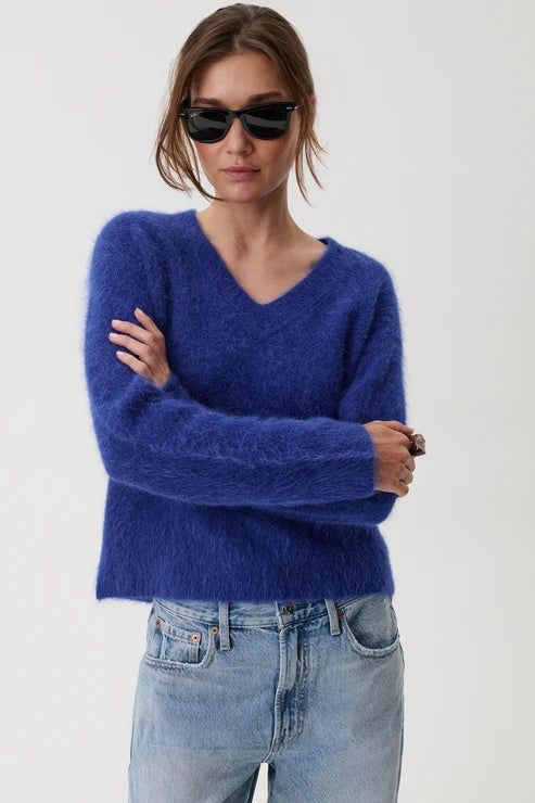 Pistola Kit V-Neck Pullover Sweater - Sapphire