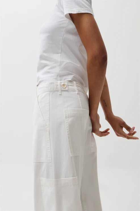 Pistola Sabrina Curved Utility Pants - White