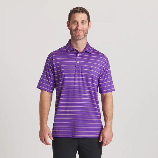 Southern Marsh Men's Gridiron Stripe Performance Polo