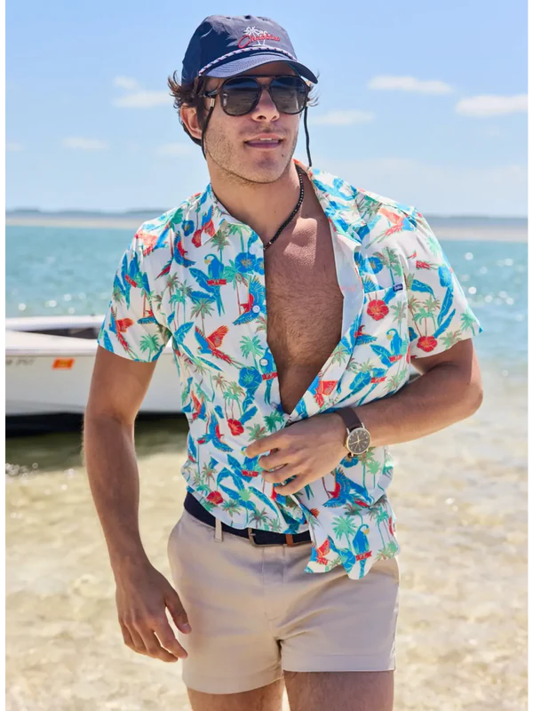 Chubbies Men's Performance Friday Shirt- The Flock Party